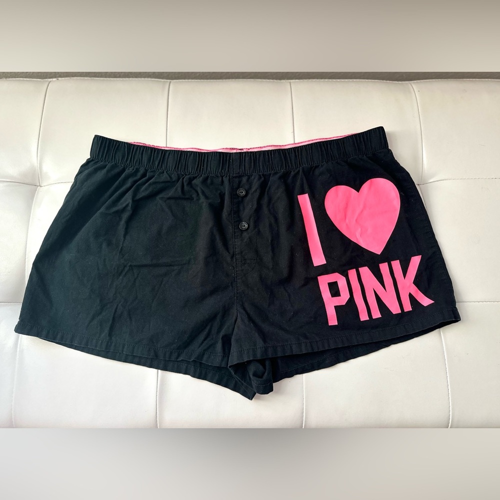 Victoria's Secret Pink “I Love Pink” Boxers-Size M